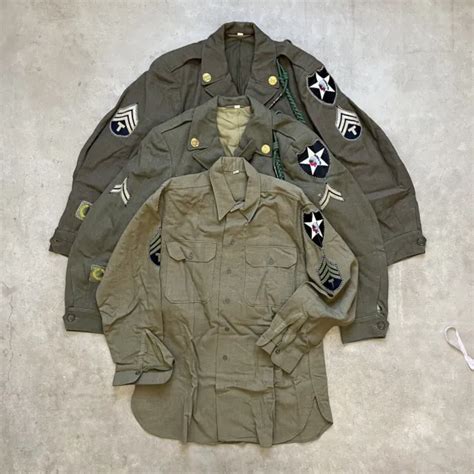 Ww2 Us Army 2nd Infantry Division Dress Uniform Set Shirt Jacket Ike