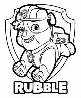 Coloring Pages Patrol Paw Rubble Printable Pawpatrol Little sketch template