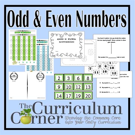 odd   numbers  curriculum corner