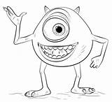 Coloring Mike Inc Wazowski Pages Monster Printable Draw Drawings Monsters Drawing Disney Things Sully Supercoloring Sheets Marker Stranger Challenges Sketches sketch template