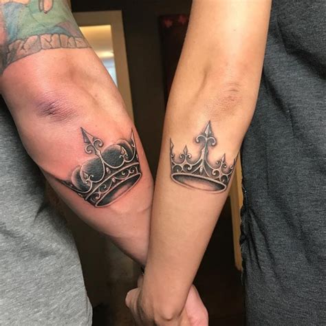 Matching King And Queen Card Tattoos