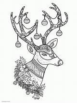 Reindeer Colouring Print sketch template