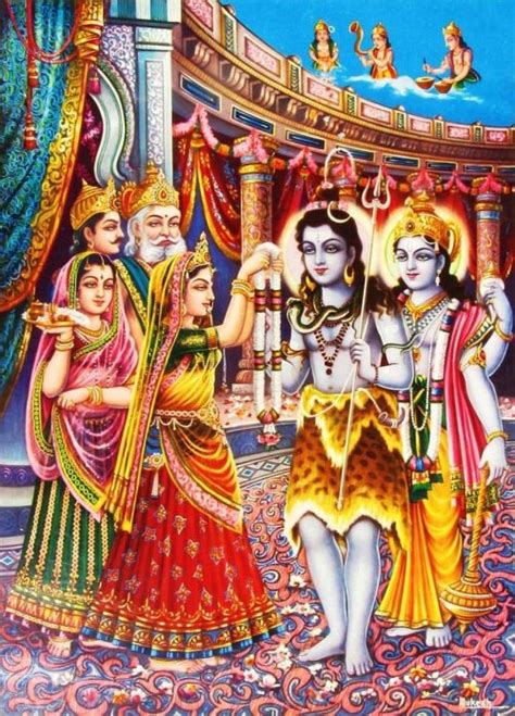 hindu cosmos marriage of shiva and parvati published by