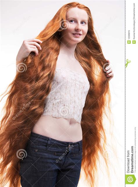 teenage girl with long hair stock image image of hairstyle lady