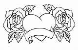 Coloring Hearts Pages Flowers Printable Via sketch template