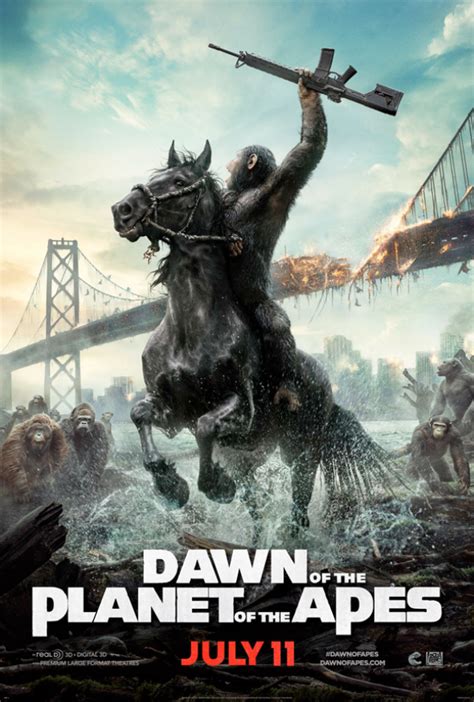 dawn of the planet of the apes gets a new movie poster