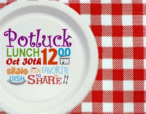 Potluck Lunch Invitation Printables Pinterest Invitations