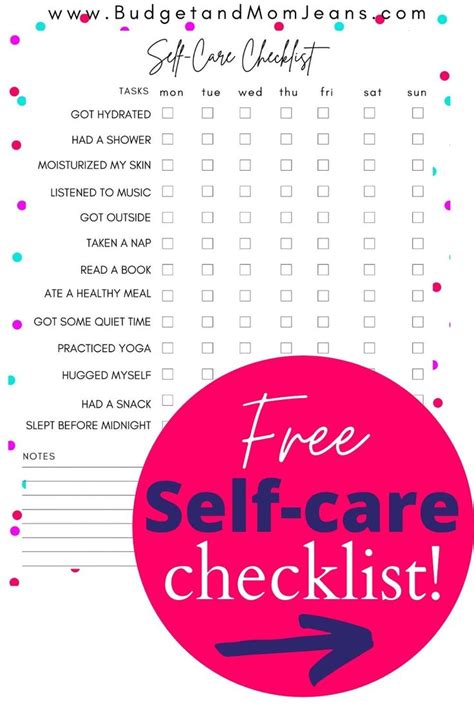 care checklist printable budget mom  resource library