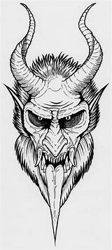 Krampus Fabian Monster Satanic Bull Witch sketch template