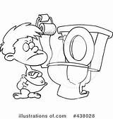 Potty Training Toilet Coloring Pages Clipart Boy Illustration Royalty Printable Cartoon Toonaday Template Sketch Getcolorings sketch template