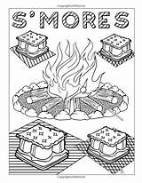 Smores Mores Desayuno Colorear Campfire Páginas Tiernos sketch template