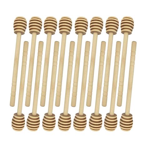 16 pack mini wood honey dippers drizzler stirring stick for honey jar