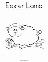 Lamb Coloring Easter Twisty Noodle Twistynoodle sketch template