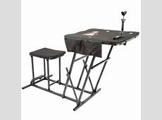 Portable Shooting Bench Seat with Adjustable Table Gun Rest KS SBP