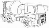 Volvo Wecoloringpage Fm12 Cement Mack Dumper Camiones sketch template