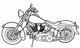 Harley Motorcycle sketch template