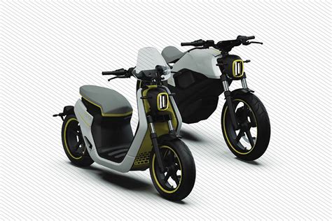 brp debuts electric motorcycle scooter concepts asphalt rubber