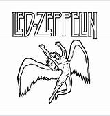 Led Zeppelin Pages Coloring Template sketch template