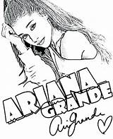 Ariana Grande Coloring Pages Perry Katy Outline Printable Drawing Celebrities Arianagrande Colouring Children Print Drawings Adult People Book Sheet Colorings sketch template