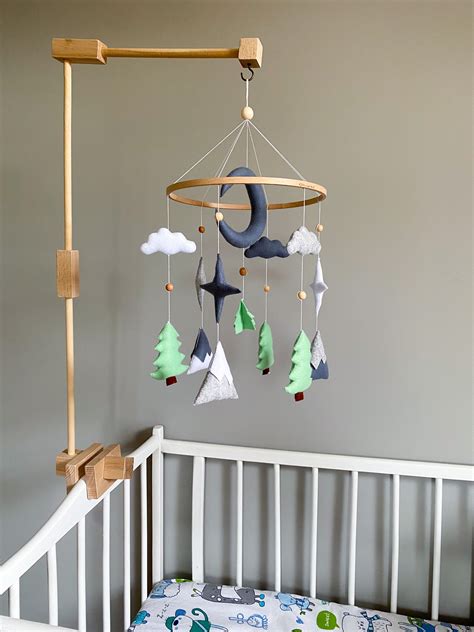 woodland baby mobile nature mobile  crib hanging mobile etsy
