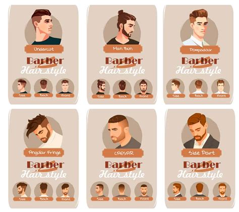types  mens haircuts  styles photo examples