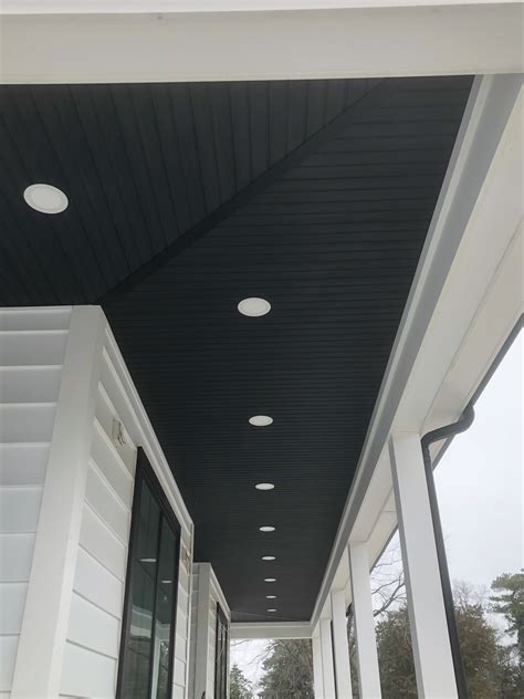 Stained Beadboard Porch Ceiling