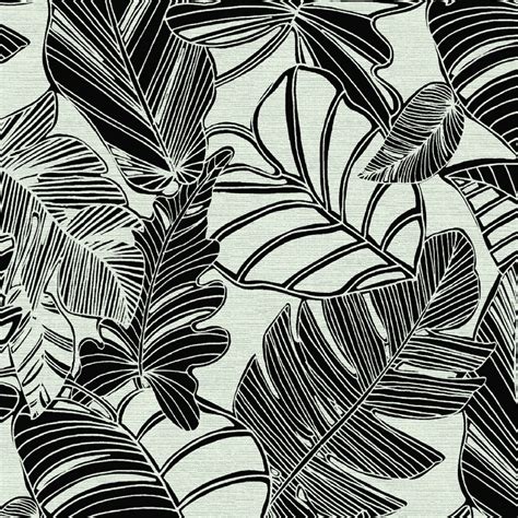 mainstays black  white tropical     outdoor fabric   yard walmartcom