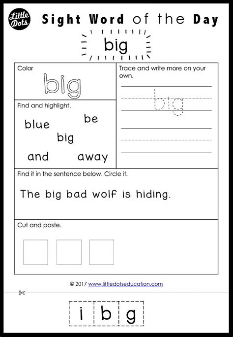 sight words  pre  worksheets