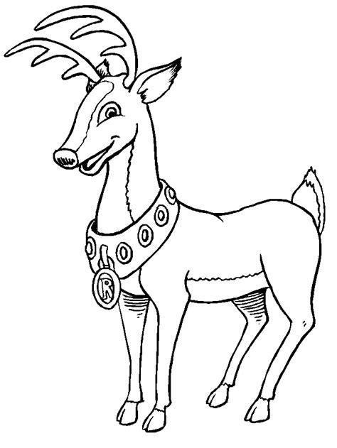 printable reindeer coloring pages  kids