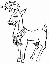 Renne Noel Coloriages Reindeer Rudolph sketch template