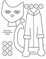 Pete Cat Coloring Printables Preschool Clipart Board Felt Stories Templates Activities Buttons Eyes Template Pages Groovy Drawing Shoes Crafts Book sketch template
