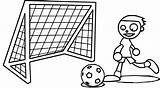 Soccer Coloring Pages Kids Drawing Atlanta Falcons Goal Printable Messi Football Hobby Clipart Color Falcon Lionel Goalie Field Line Ball sketch template