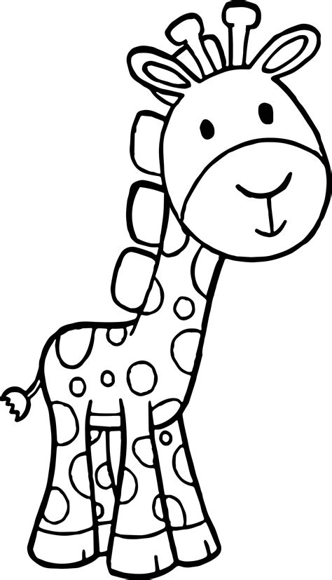 giraffe cartoon  kids beautiful coloring page wecoloringpagecom