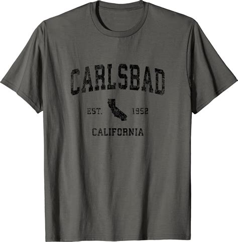 amazoncom carlsbad california ca vintage sports design black print  shirt clothing shoes
