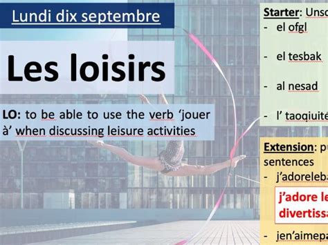 Les Loisirs Teaching Resources