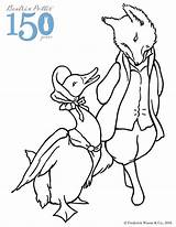 Rabbit Jemima Duck Peter Puddle Potter Beatrix Drawing Coloring Pages Beatrice Illustrations Mr Characters Template Twitter Patterns Friends Templates Cute sketch template
