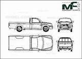 Mitsubishi L200 Cab Drawing Single 2d Blueprints Gl Copy Model sketch template