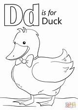 Duck Coloring Letter Pages Preschool Alphabet Printable Super Supercoloring Worksheet Color Worksheets Drawing Abc Sheets Davemelillo Words Dolphin Medium Work sketch template
