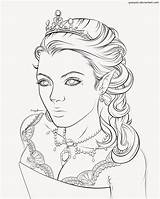 Queen Coloring Pages King Color Printable Template Print Getcolorings sketch template