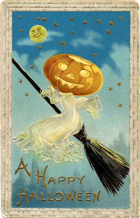 vintage halloween image  ghost  graphics fairy