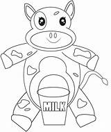 Cow Dairy Coloring Pages Getdrawings sketch template