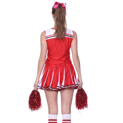 ladies girls glee style school musical cheerios cheerleader costume w