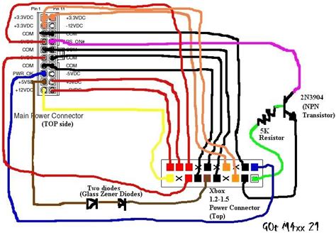 wiring diagram xbox  power supply