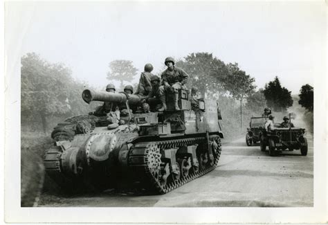 american tank crew riding   mm gun motor carriage  france circa   digital