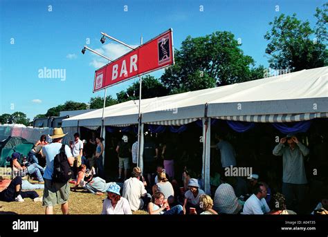 beer tent  glastonbury festival stock photo alamy