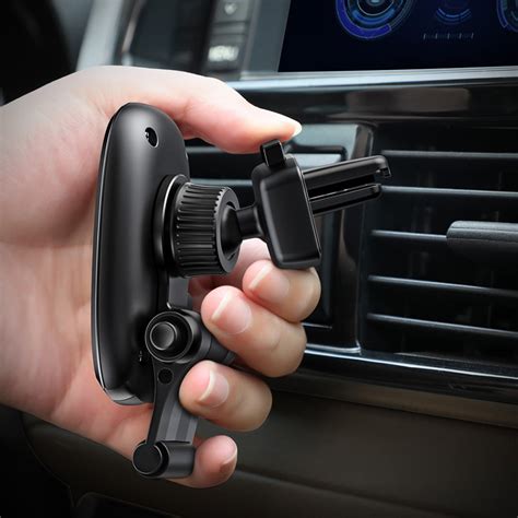 baseus adjustable magnetic car air vent mount phone holder black