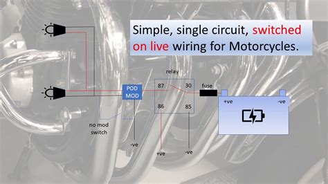 motorcycle accessory wiring simple single circuit solution youtube