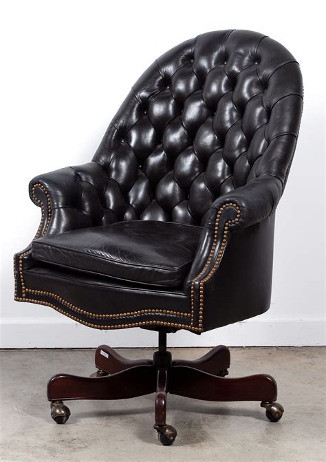 sold price hancock moore leather executive office chair january