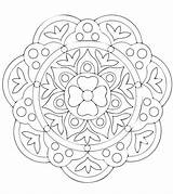 Rangoli Coloring Pages Printable sketch template