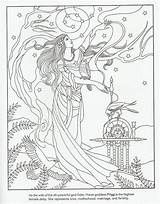 Frigg Sakuya Coloriage Norse Erwachsene Grown Mythologie Quickly Usage Göttin Ausmalbilder Mandala Dessin Imprimer Malbuch Malen Nordische Druckvorlagen Scarybest sketch template